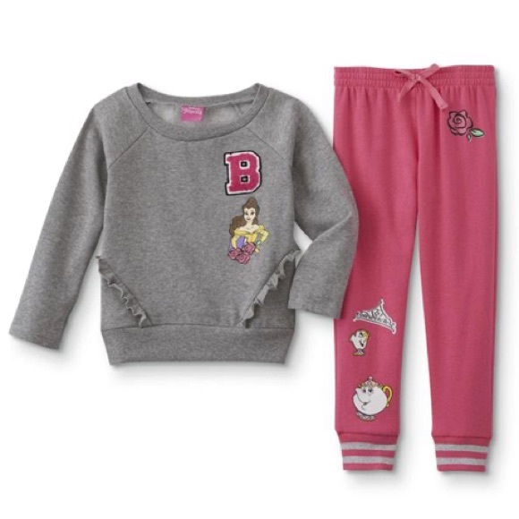 Disney Other - BNWT Beauty And the Beast Girl’s Sweatsuit